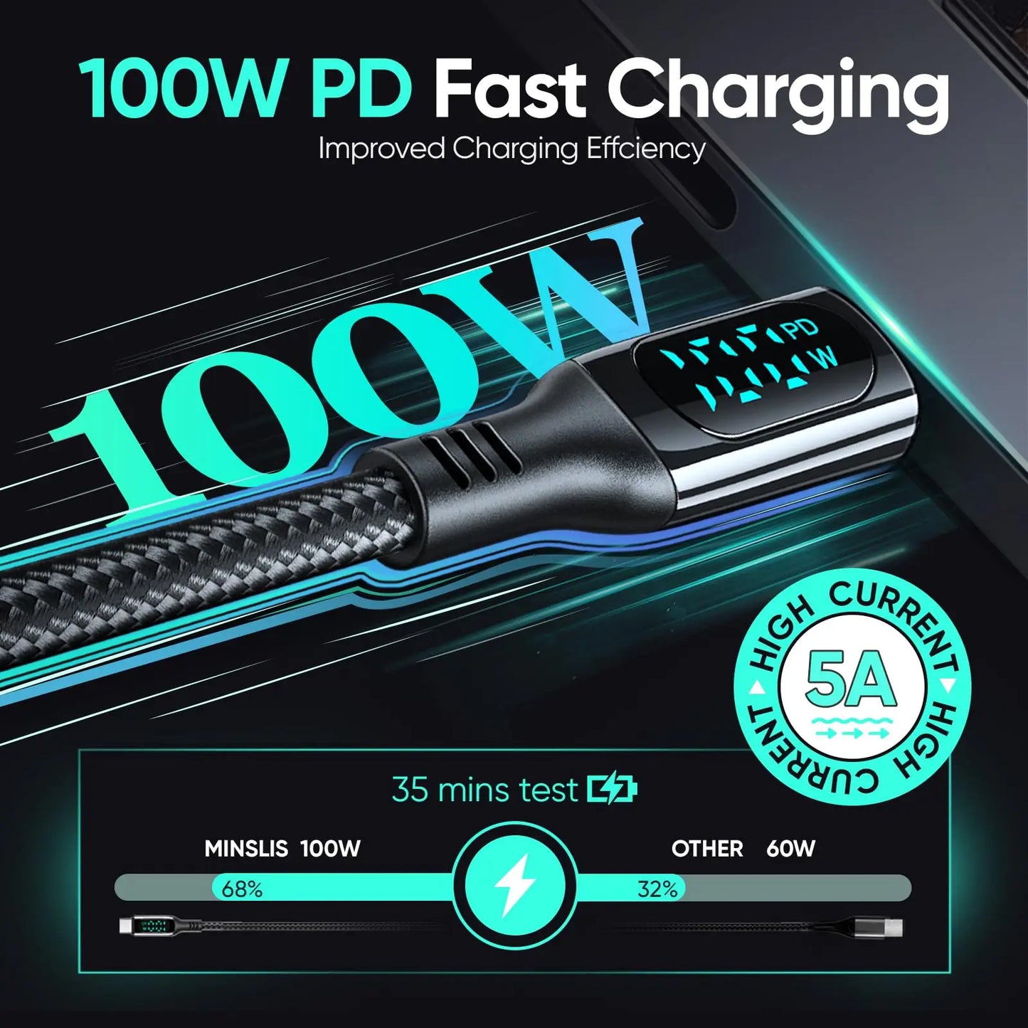 Lieve 100W USB C Cable