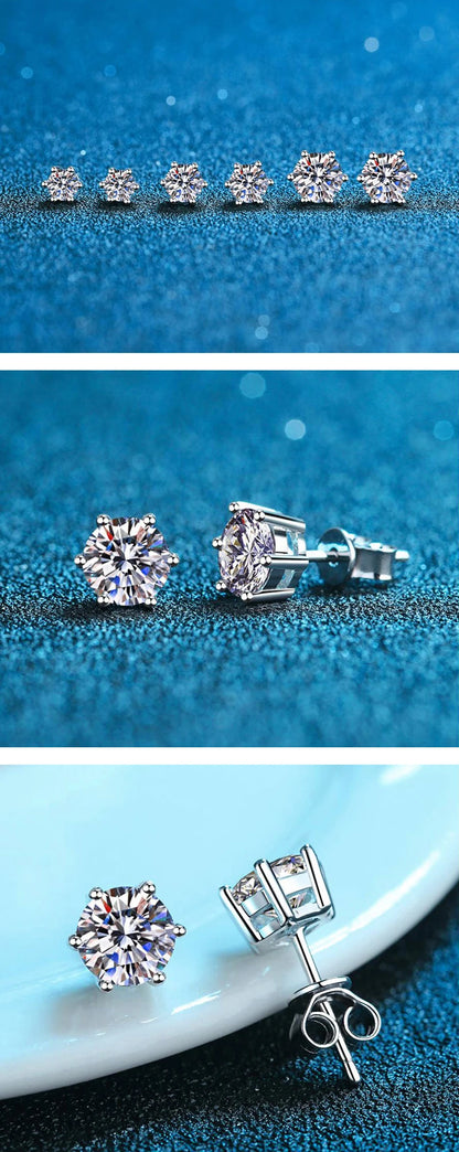 Moissanite Csavaros Fülbevaló