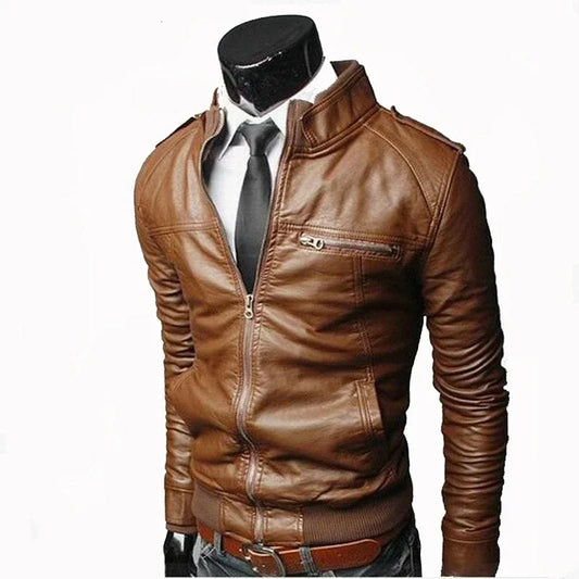 Férfi PU Kabát LivaGirl Zipper
