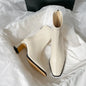 Women's Ankle Boots - Soft Leather High Heel Shoes