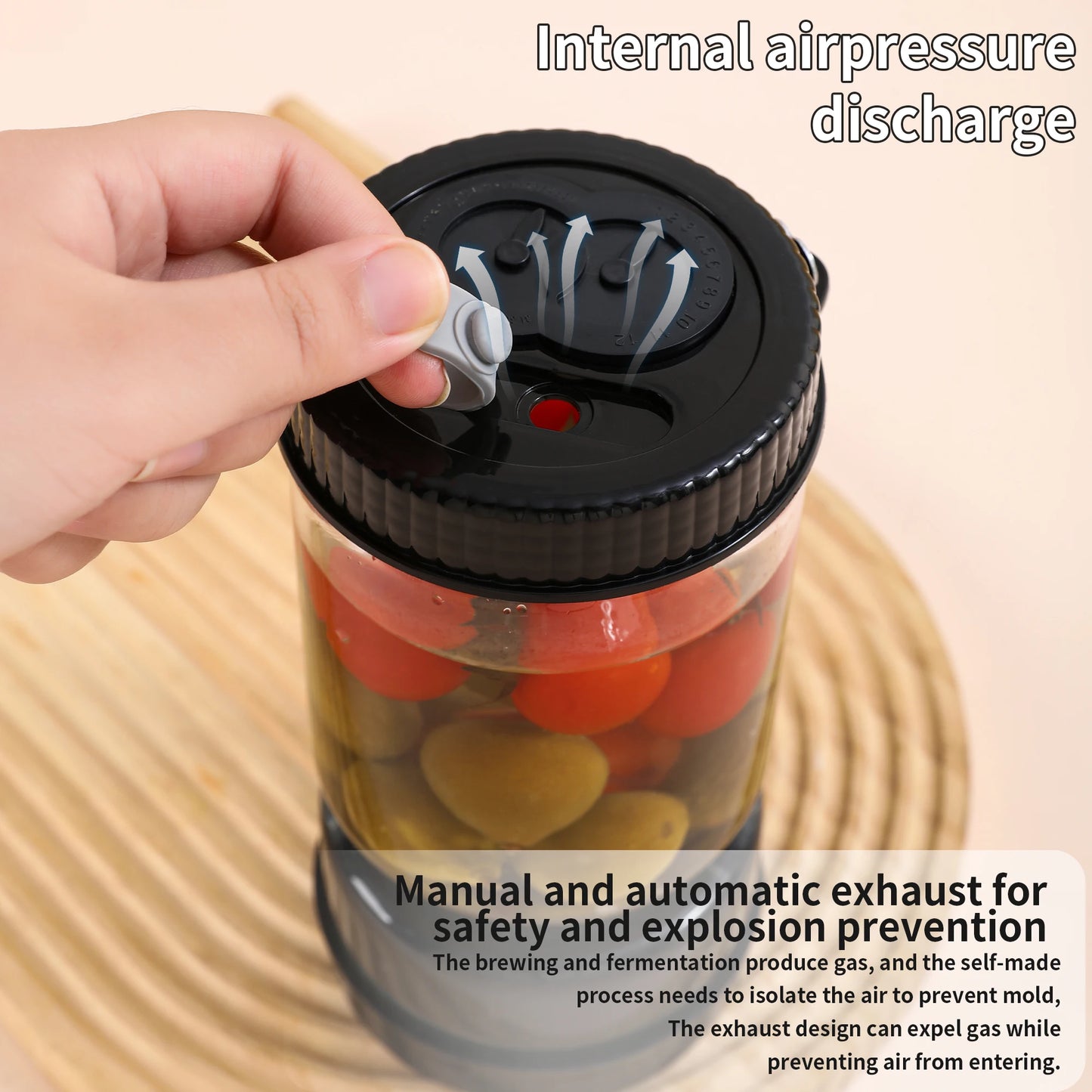 Olive Filter Glass Container