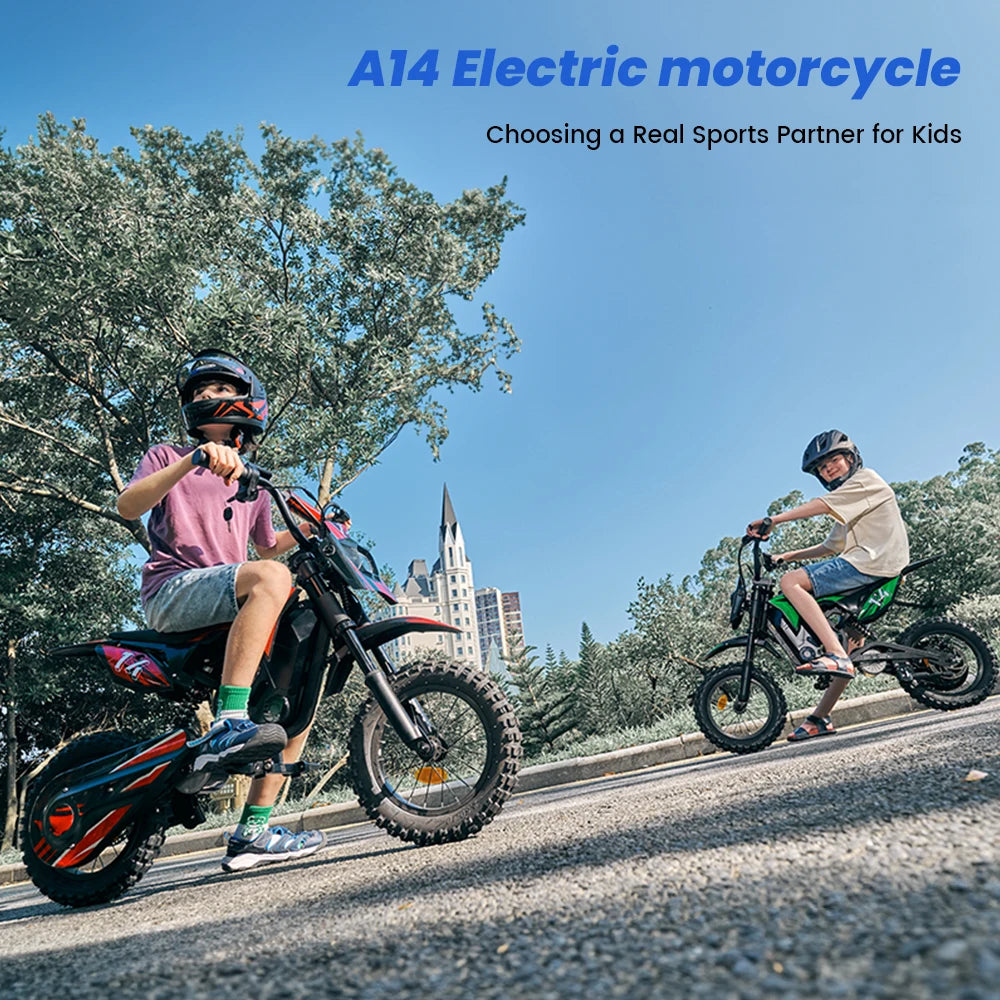 iScooter A14 Elektromos Cross Motor Gyerekeknek 500W - 27 km/h, 14 Hüvelyk, Terepjáró