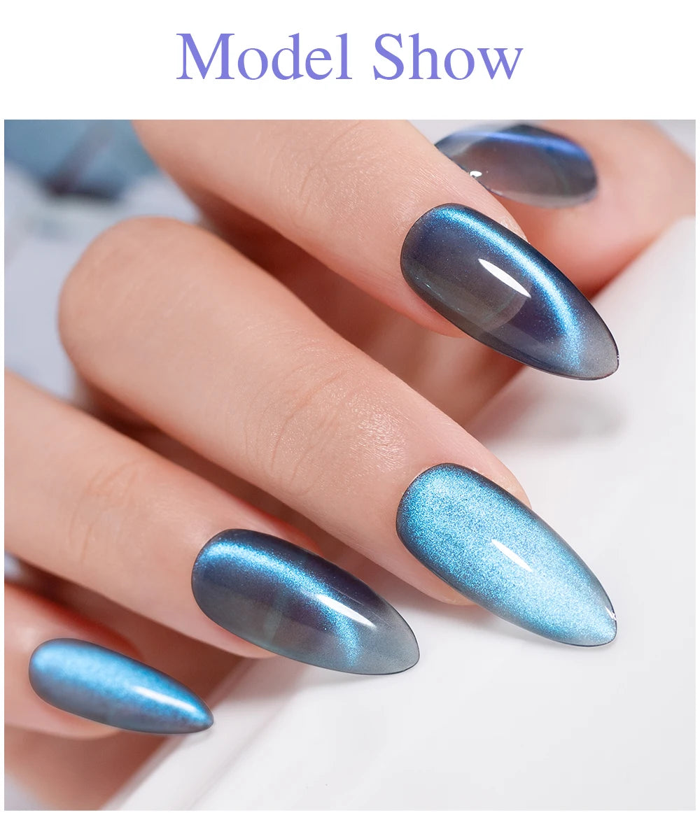Puente Cat Eye Gel Fényes Kék