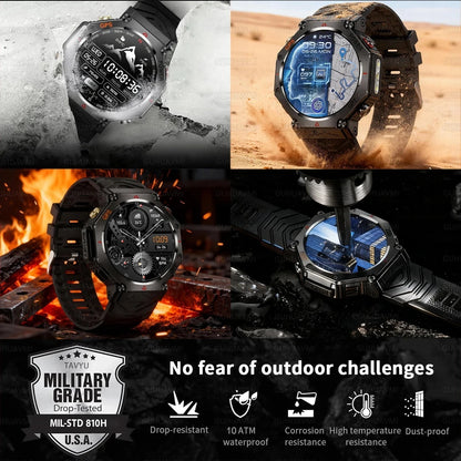 Military T-Rex3 Ultra Okos Óra - GPS Nyomkövetés, Kompassz, 100 Sportmódok, Vízálló IP69K, AI Hang Asszisztens