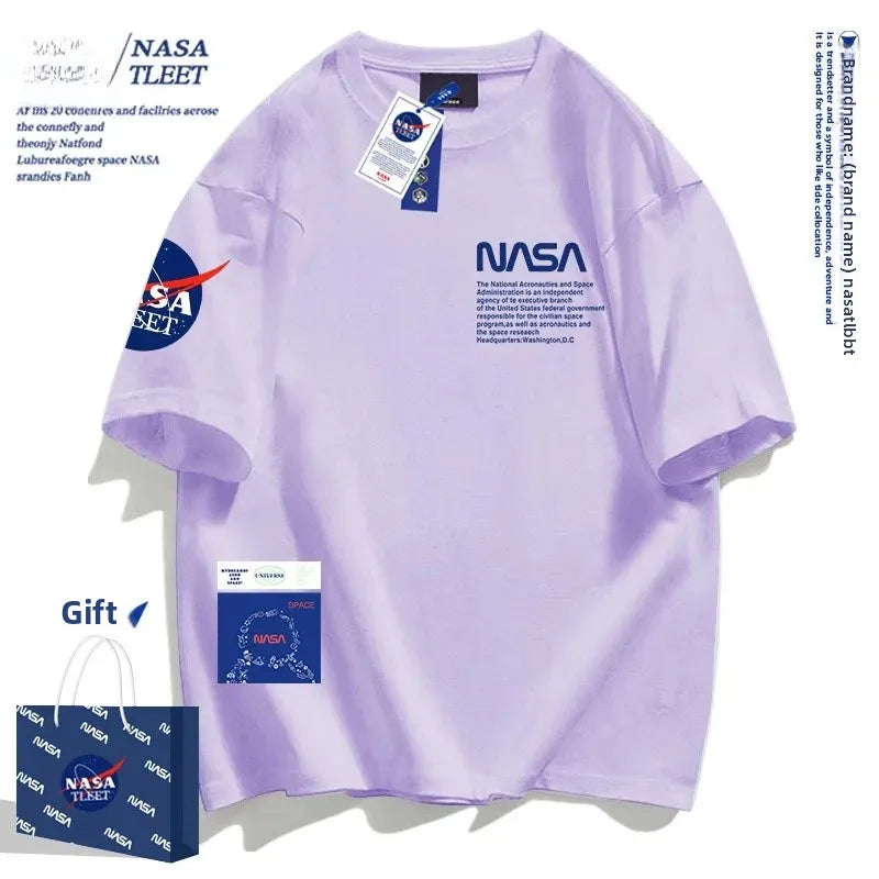 NASA-Baumwoll-T-Shirt, atmungsaktives Muster