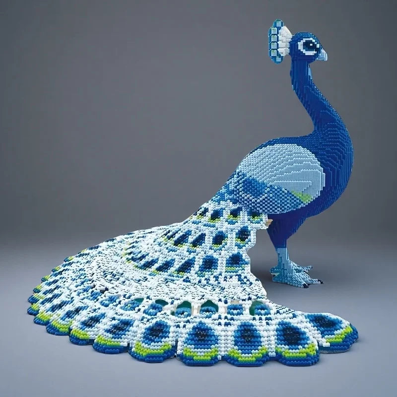 Páva Építő Kocka Modell - 5634 Darabos Lego Kompatibilis Kreatív Dísz Ajándék