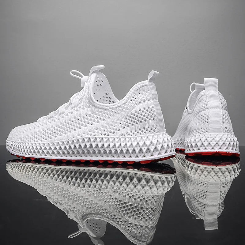 Férfi Casual Sneaker Mesh Slip-On - Légáteresztő Lapos Talpú Cipő Nagy Méret