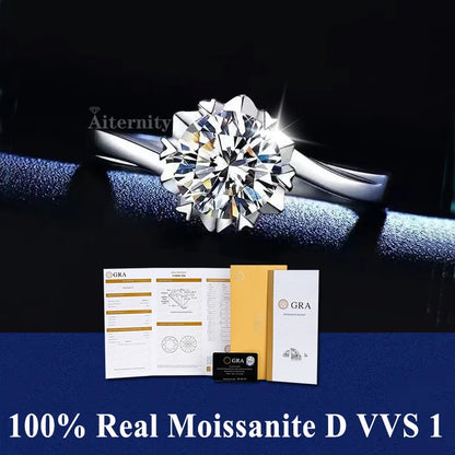 AITERNITY Moissanite Szívgyűrű