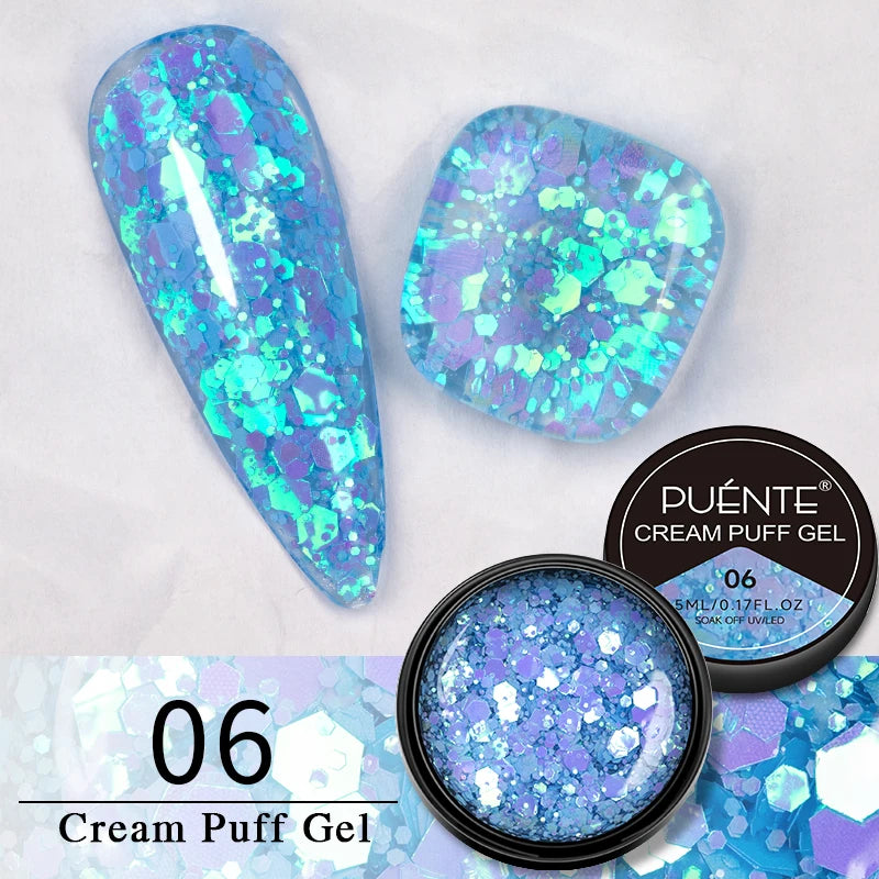 Puente Cat Eye Gel Fényes Kék