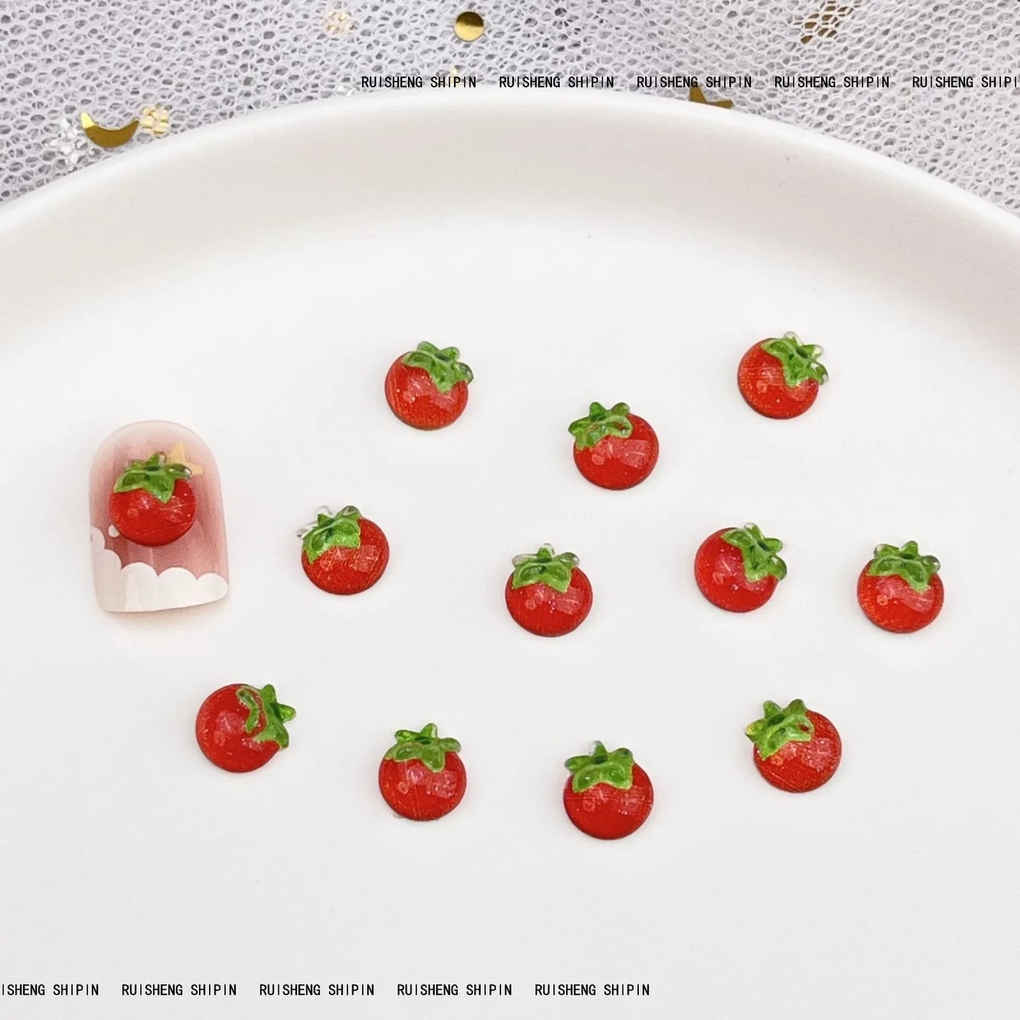 Köröm Dísz Cherry 3D Resin