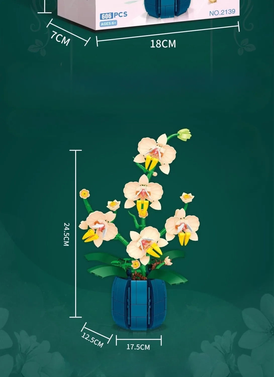 NONECE Orchidea Építő Kocka