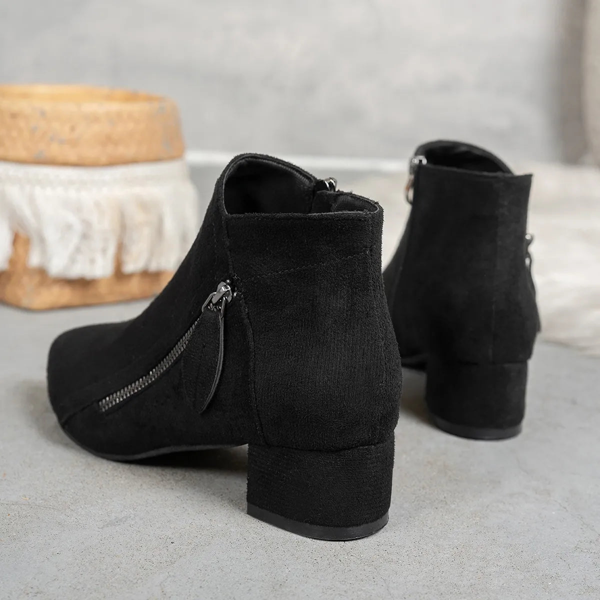 Ankle Boot Szögletes Sarok
