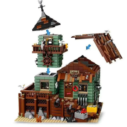 2643 Darabos Horgászkunyhó Építő Szett Lego Kompatibilis - Részletes Óceán Témájú Ház