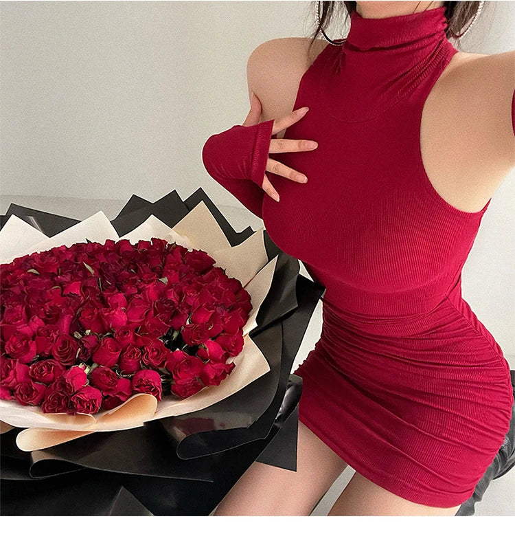 JEYONGZOOCN Bodycon Ruha Mini
