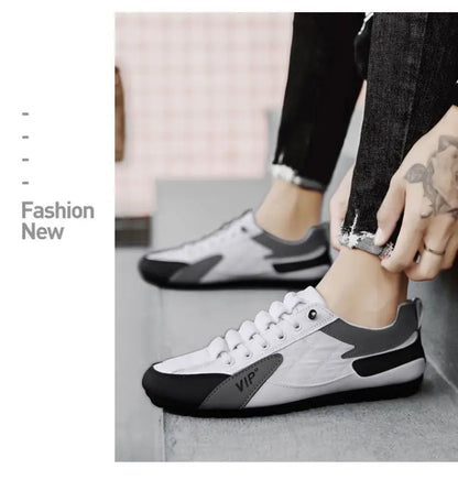 Férfi Nyári Félcipő Baotou Papucs - Divatos Lapos Talpú Bean Shoes