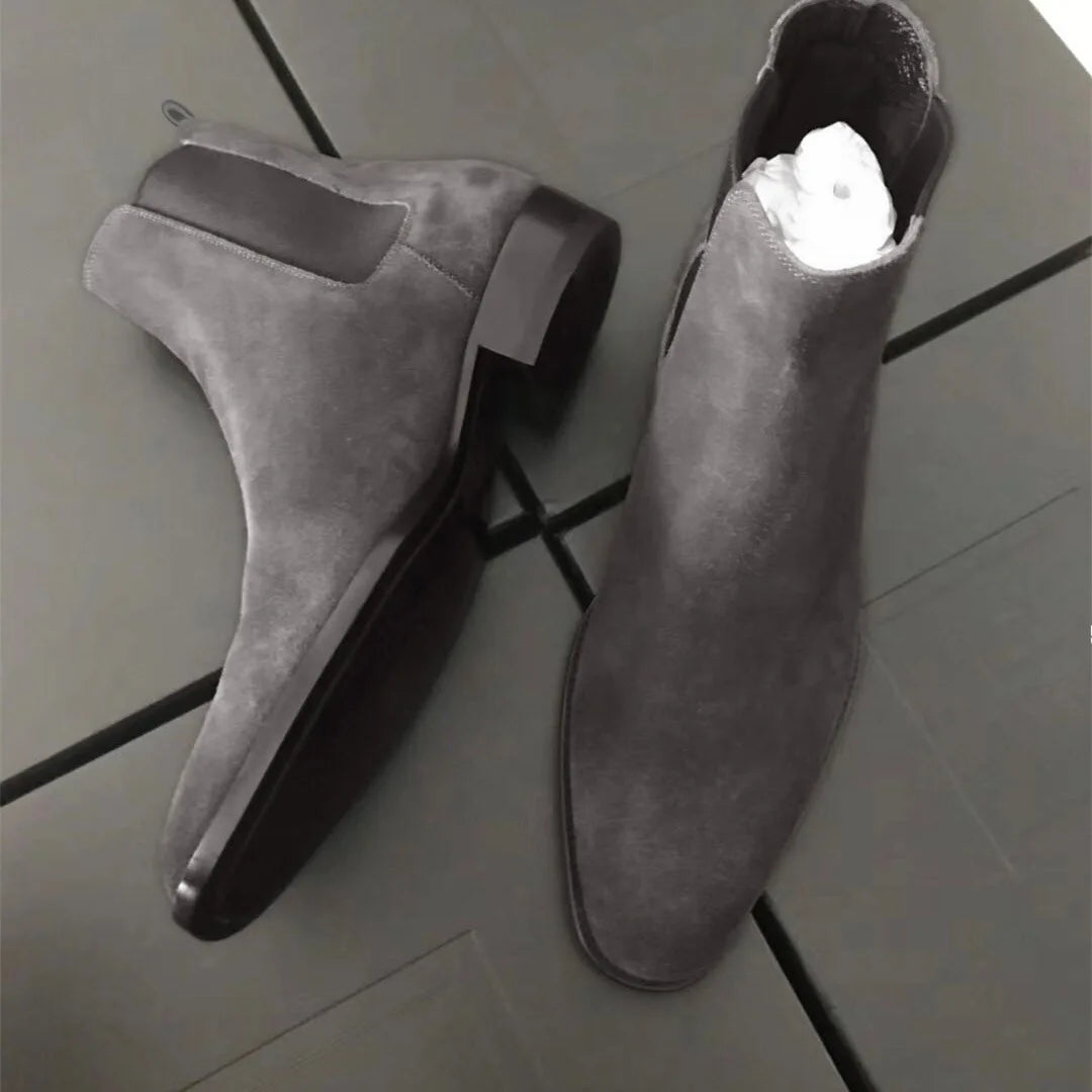 Férfi Designer Chelsea Csizma Luxus Bársony - Prémium Velúr Bőr Bokacsizma