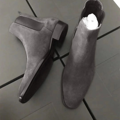 Férfi Designer Chelsea Csizma Luxus Bársony - Prémium Velúr Bőr Bokacsizma