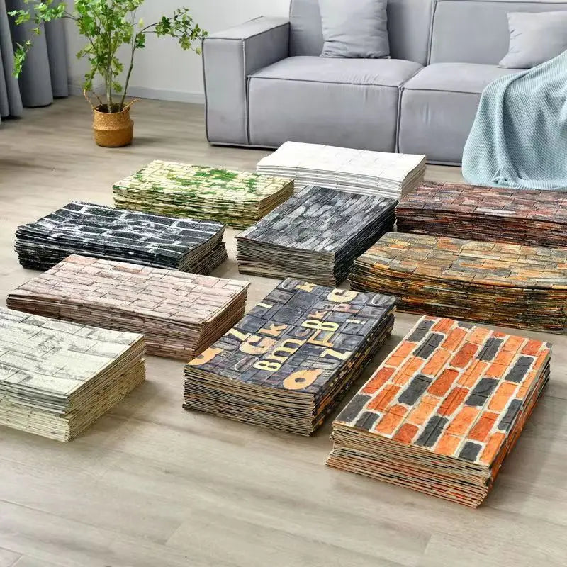 3D Tégla Tapéta Vízálló DZQCN