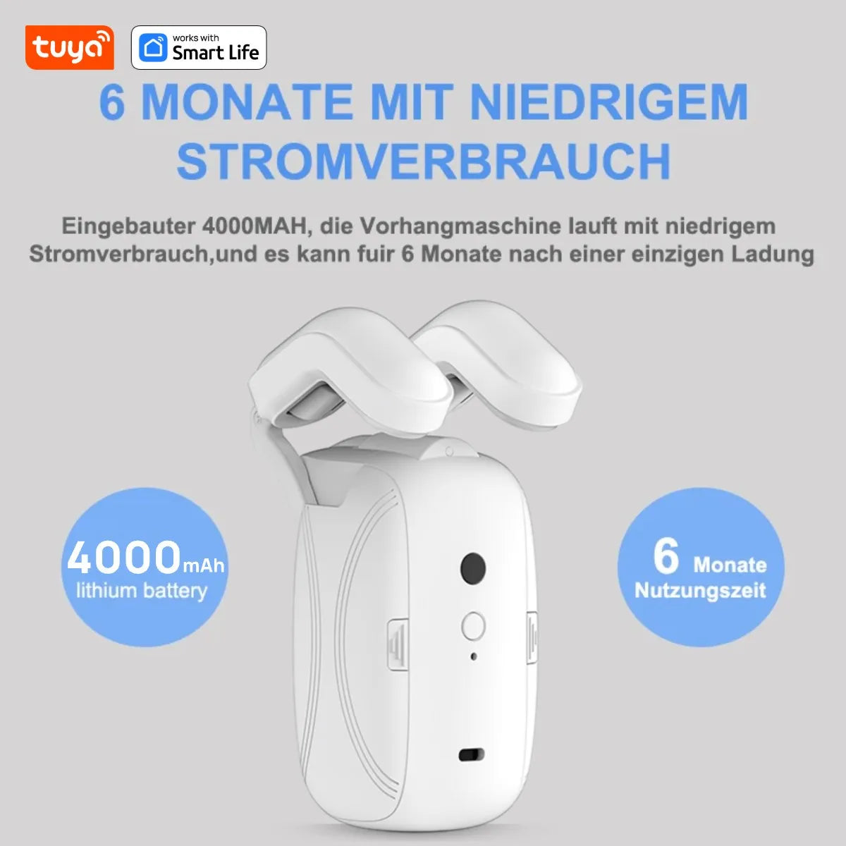 Tuya Okos Függönymozgató Robot – WiFi/Bluetooth, App-vezérlés, Alexa & Google Home