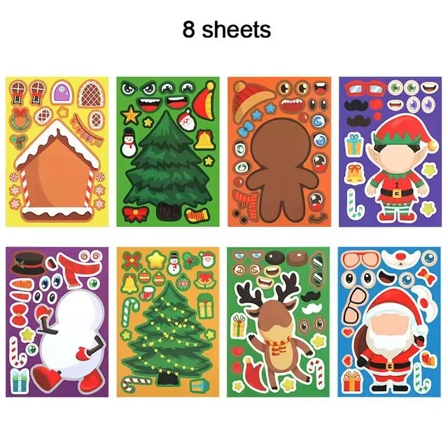 Karácsonyi Puzzle Matricák Diy