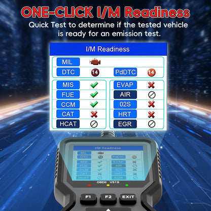 OBD2 Diagnosztikai Eszköz - Profi Motor Kód Olvasóval És Reset Lehetőséggel Valós Idejű Adatolvasás