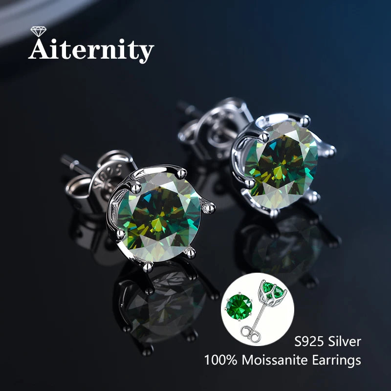 Moissanite Fülbevaló Uniszex