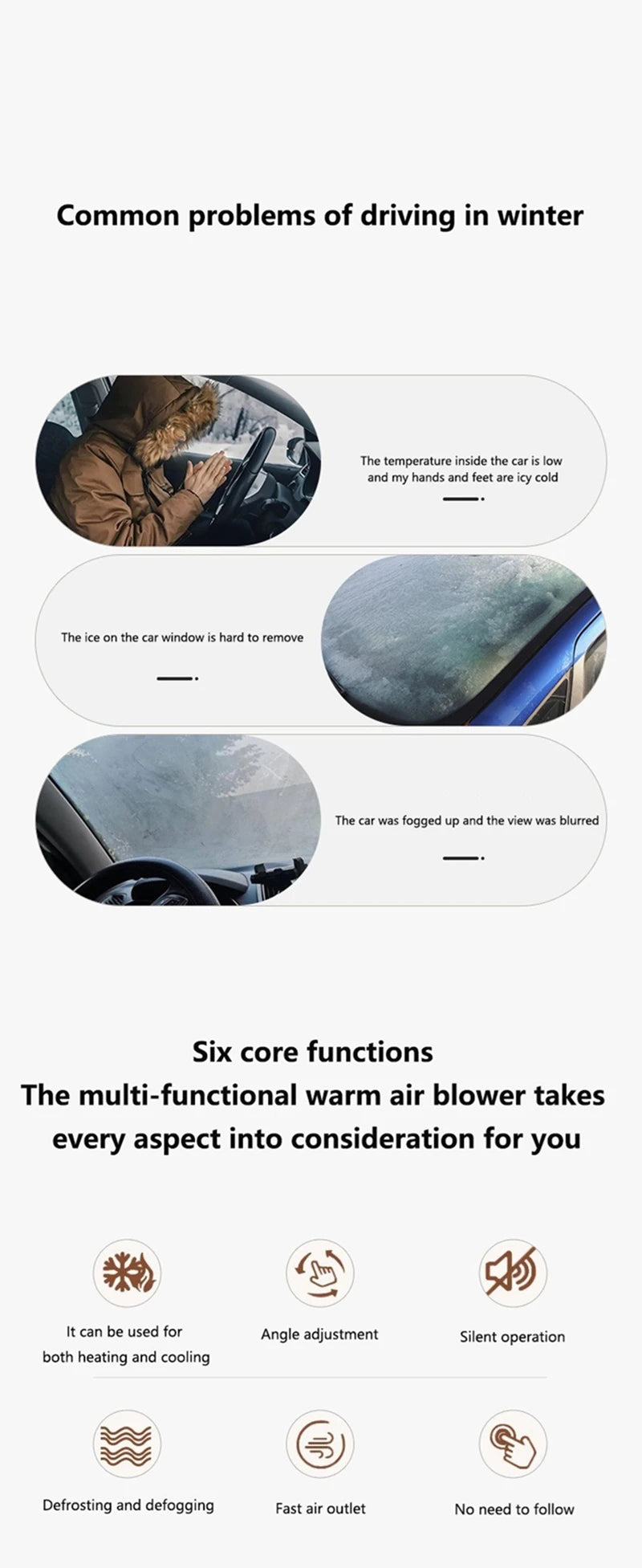 Xiaomi 12V Autófűtő Defroster