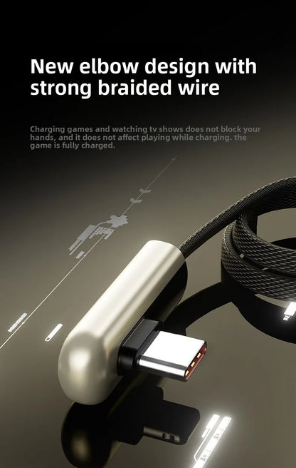 PD60W USB C Gyors Kábel 90 Fok