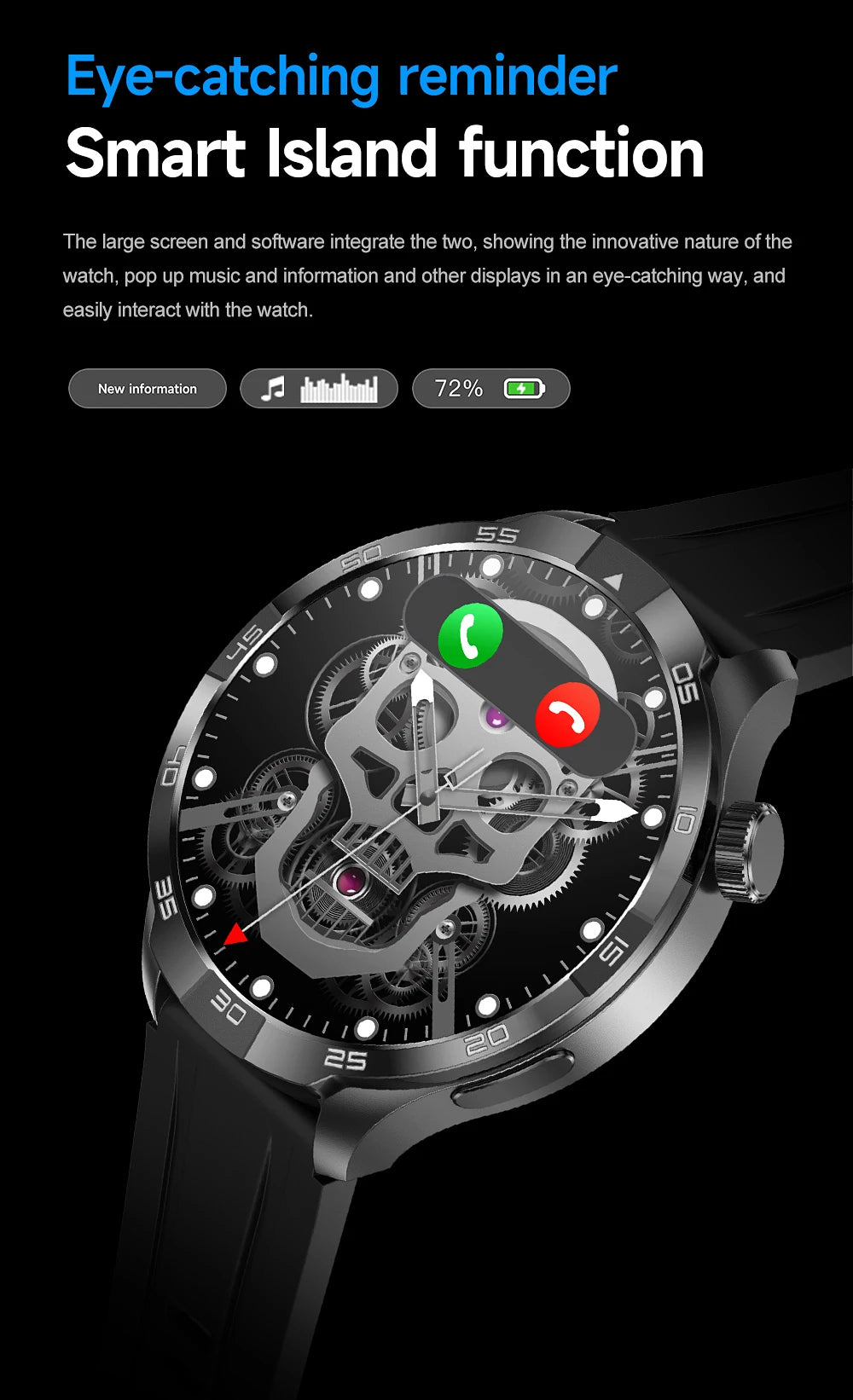 OutdoorTech GPS Sportos Okosóra Férfiaknak - 1,85 Hüvelykes AMOLED Kijelző NFC és HD Hívás IP68 Vízálló