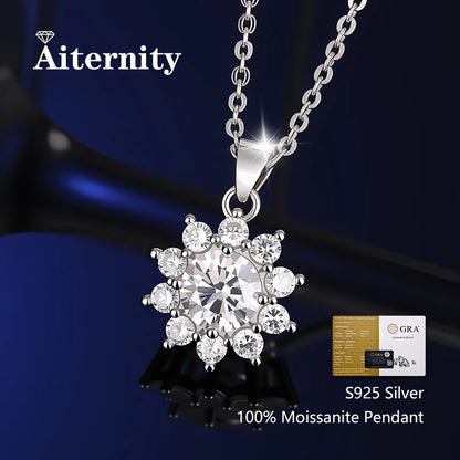 Moissanite Napraforgó Medál 925