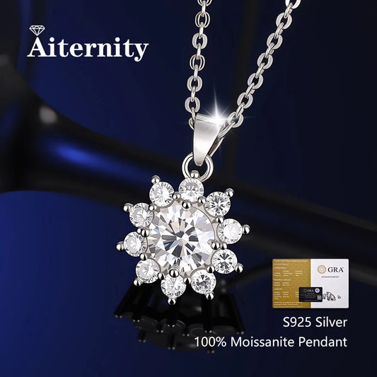 Moissanite Napraforgó Medál 925