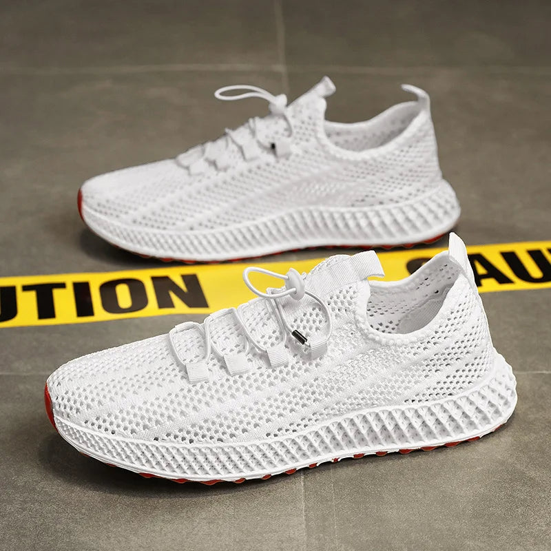 Férfi Casual Sneaker Mesh Slip-On - Légáteresztő Lapos Talpú Cipő Nagy Méret