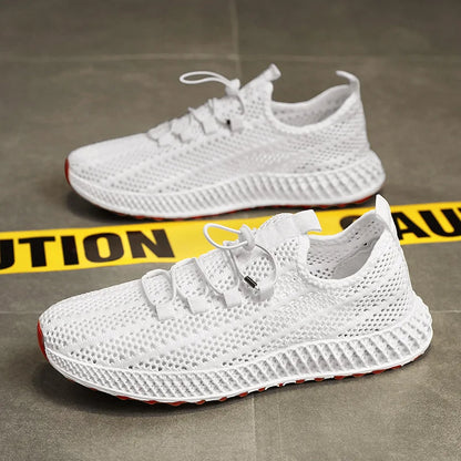 Férfi Casual Sneaker Mesh Slip-On - Légáteresztő Lapos Talpú Cipő Nagy Méret