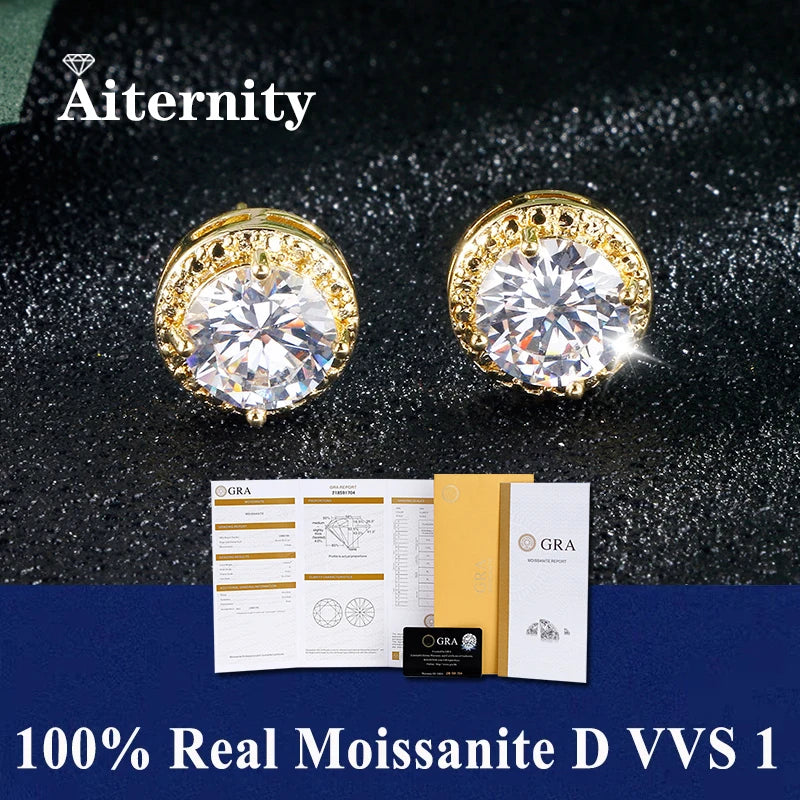 AITERNITY Moissanite Fülbevaló