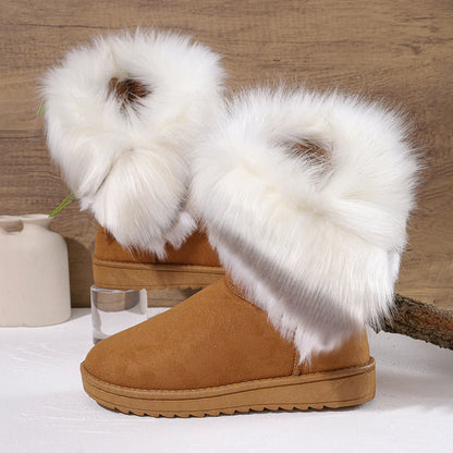 Bequeme Stiefel mit Flockobermaterial