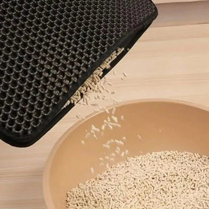 Macska Litter Mat 30x30 Cm - Vízálló Dupla Réteg Csúszásmentes és Mosható 1/2/3 Db