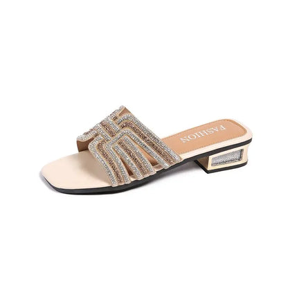 PU Leather Shoes with Square Heels