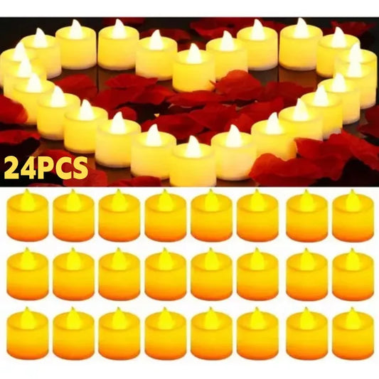 LED Gyertyák Égésmentes 24 Db