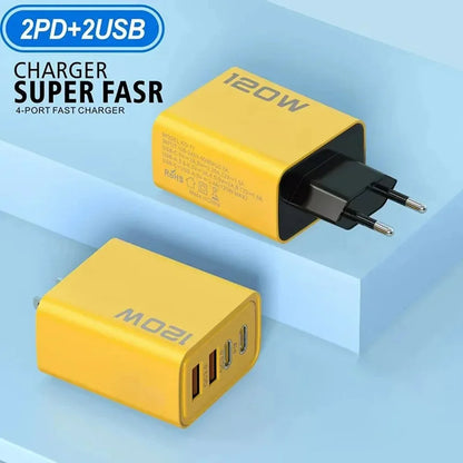 4Portos USB C PD Gyors Töltő