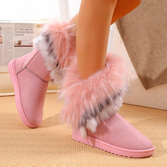 Bequeme Stiefel mit Flockobermaterial