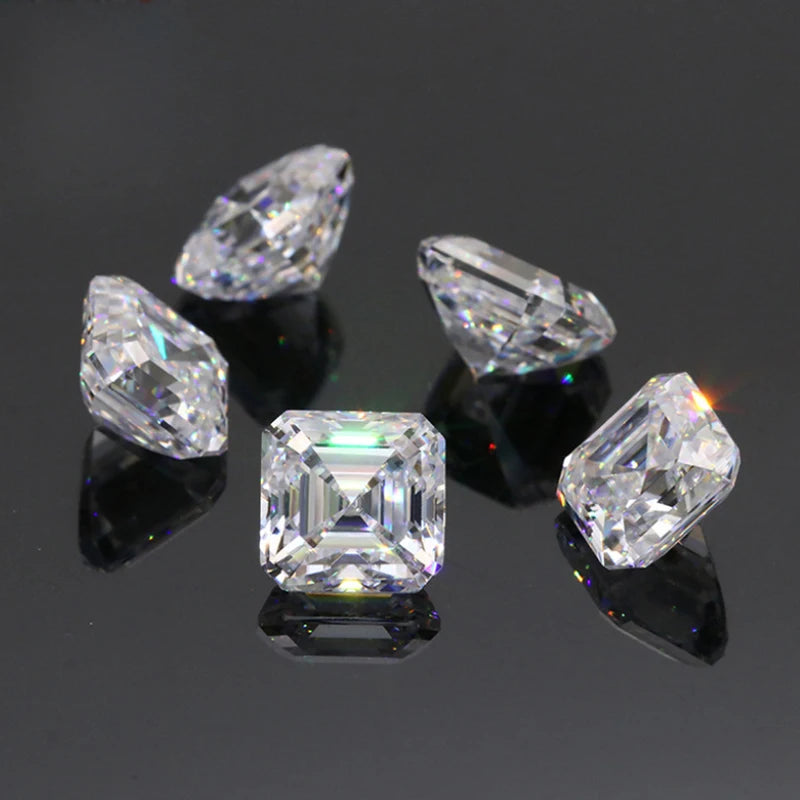Moissanite 1.0ct Asscher GRA