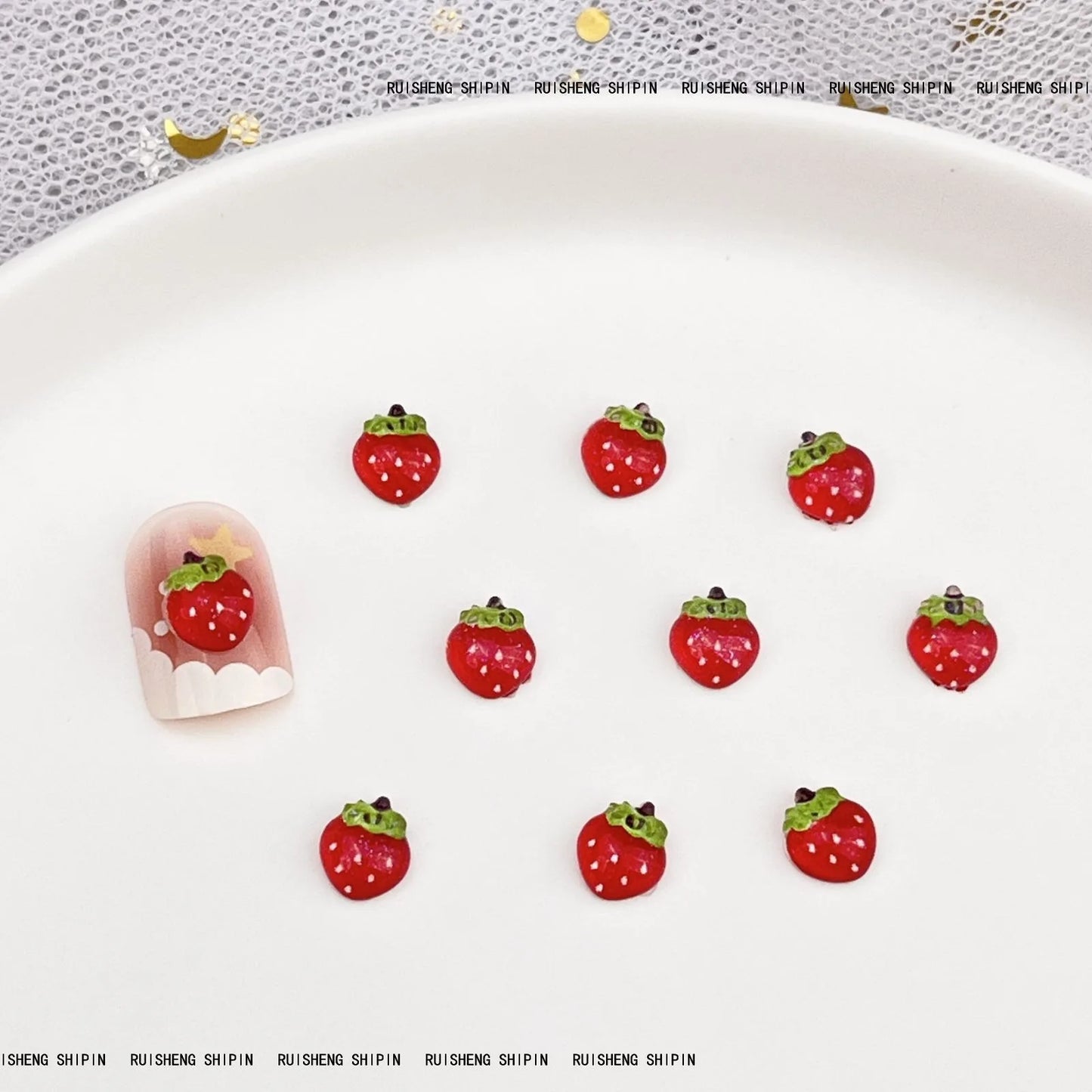 Köröm Dísz Cherry 3D Resin