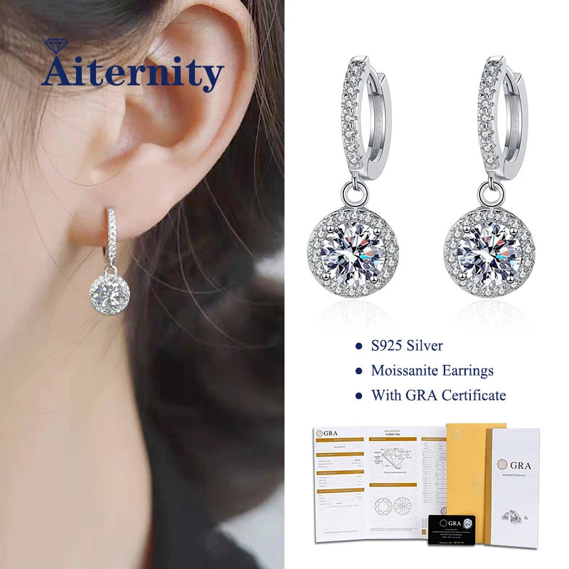 AITERNITY Moissanite Fülbevaló