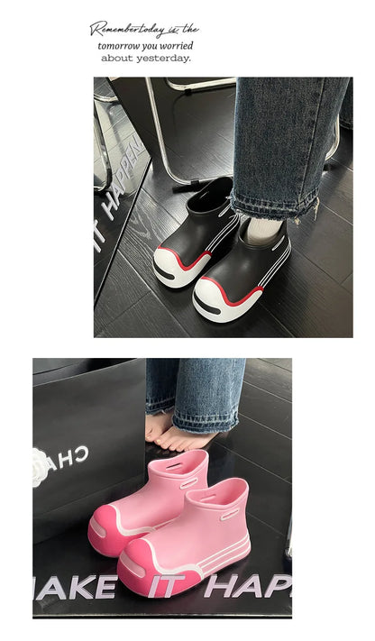 Wasserdichte EVA-Gummistiefel für Damen – Gartenarbeitsschuhe mit dicker Sohle, Regenstiefel