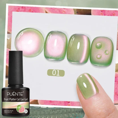 Puente Cat Eye Gel Fényes Kék