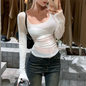 JEYONG Patchwork Háló Crop Top