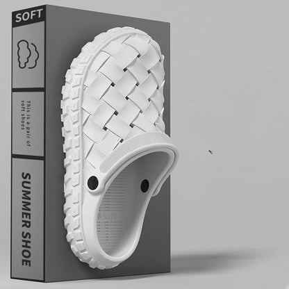 Férfi Outdoor Szandál EVA - Puha Talpú Strand Papucs Lyukacsos Design Fehér