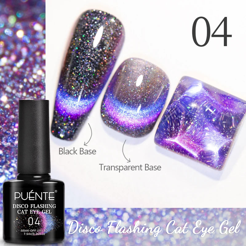 Puente Cat Eye Gel Fényes Kék