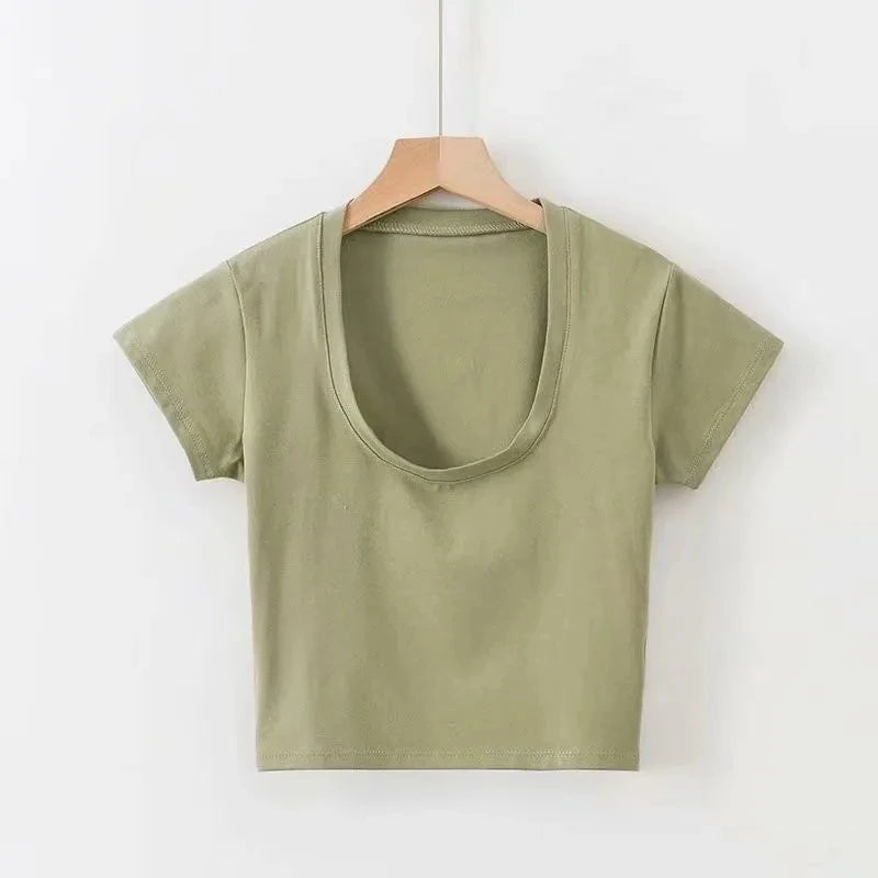 JEYONGZOOCN Damen Crop Top Slim