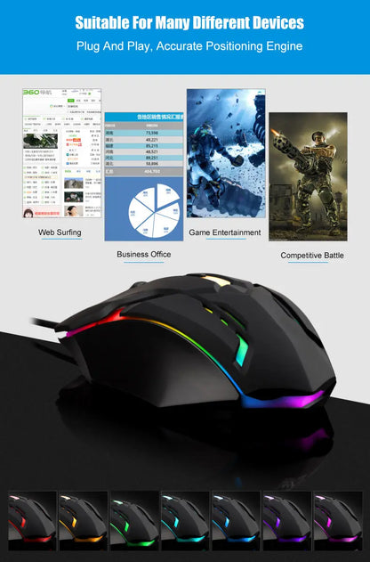Dtvane Gamer Egér Ergonomikus